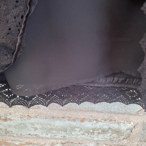 Anna Sui x Target Shift Dress Black Satin 20s Drop Waist Peter Pan Collar - Picture 12 of 15